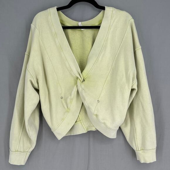 Free People Movement Sweatshirt Womens XS Lime Green Reversible Go For Gold - Picture 1 of 9